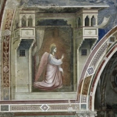 Фреска Capella Scrovegni Padua Italy Print (18 (18x24) Ангел Габриэль 1303 1306 Giotto (ca 1266 1337