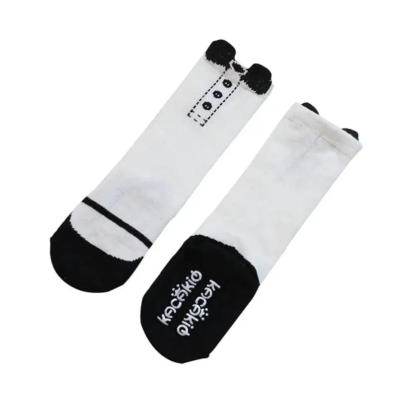 Calcetines adorables para beb&eacute; reci&eacute;n nacido, medias largas hasta la rodilla, con dise&ntilde;o de lazo negro, para ni&ntilde;o y ni&ntilde;a-1