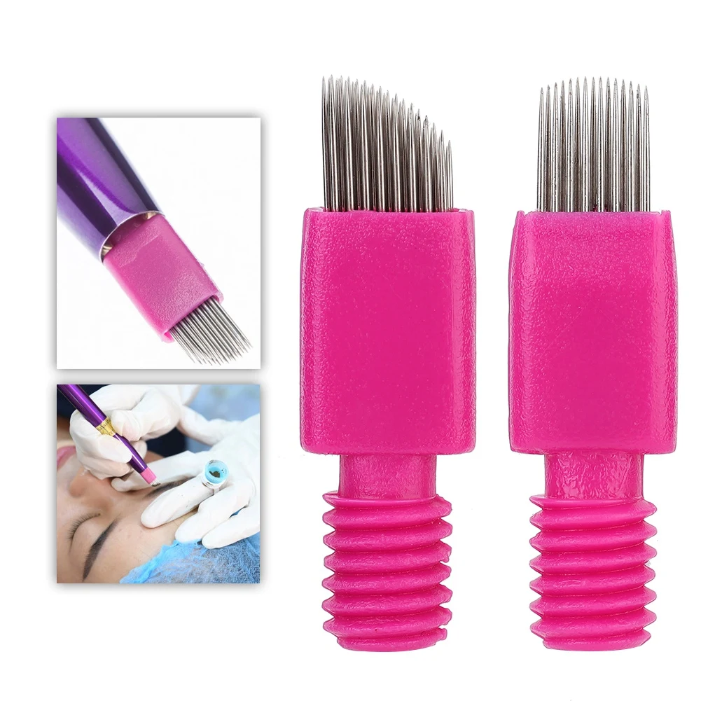 2 шт. тени для тату иглы противотуманные лезвия бровей ручная вышивка