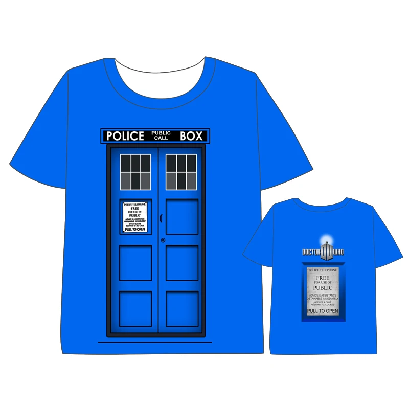 Футболка с короткими рукавами для мужчин и женщин аниме Doctor Who Summe TARDIS платье