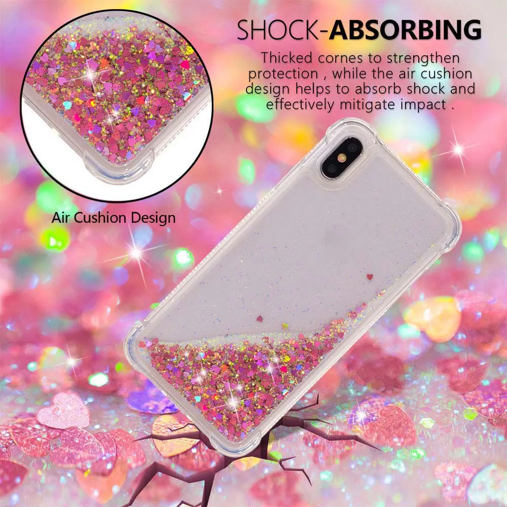KISSCASE Bling Liquid Cases For Samsung Galaxy S7 S6 Edge S10 S9 S8 Plus Shockproof Case Note 8 9 A6 A7 A8 Cap |