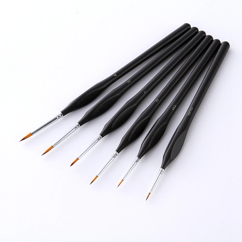 6 шт. для художественного гуашь в наборе нейлоновая шерстяная краска кисти