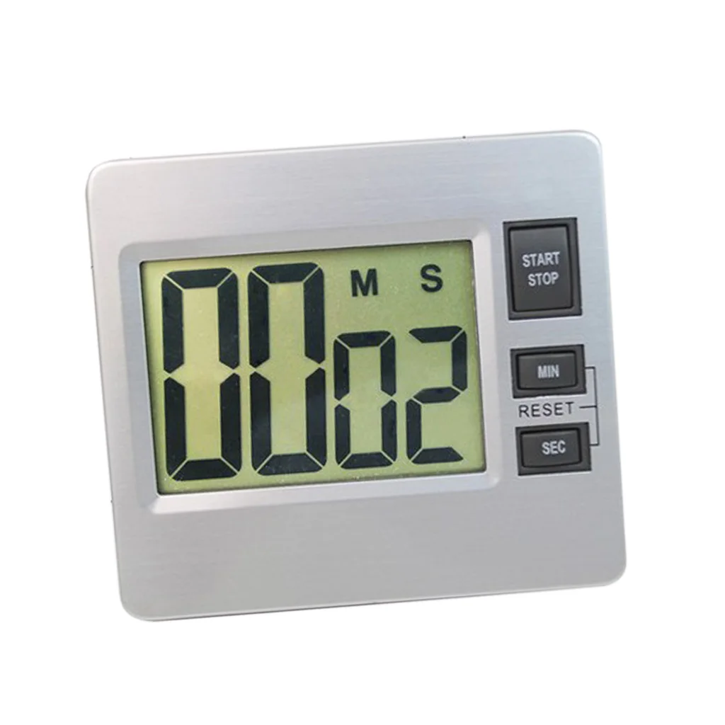Большой ЖК цифровой кухонный таймер для приготовления пищи обратный отсчет