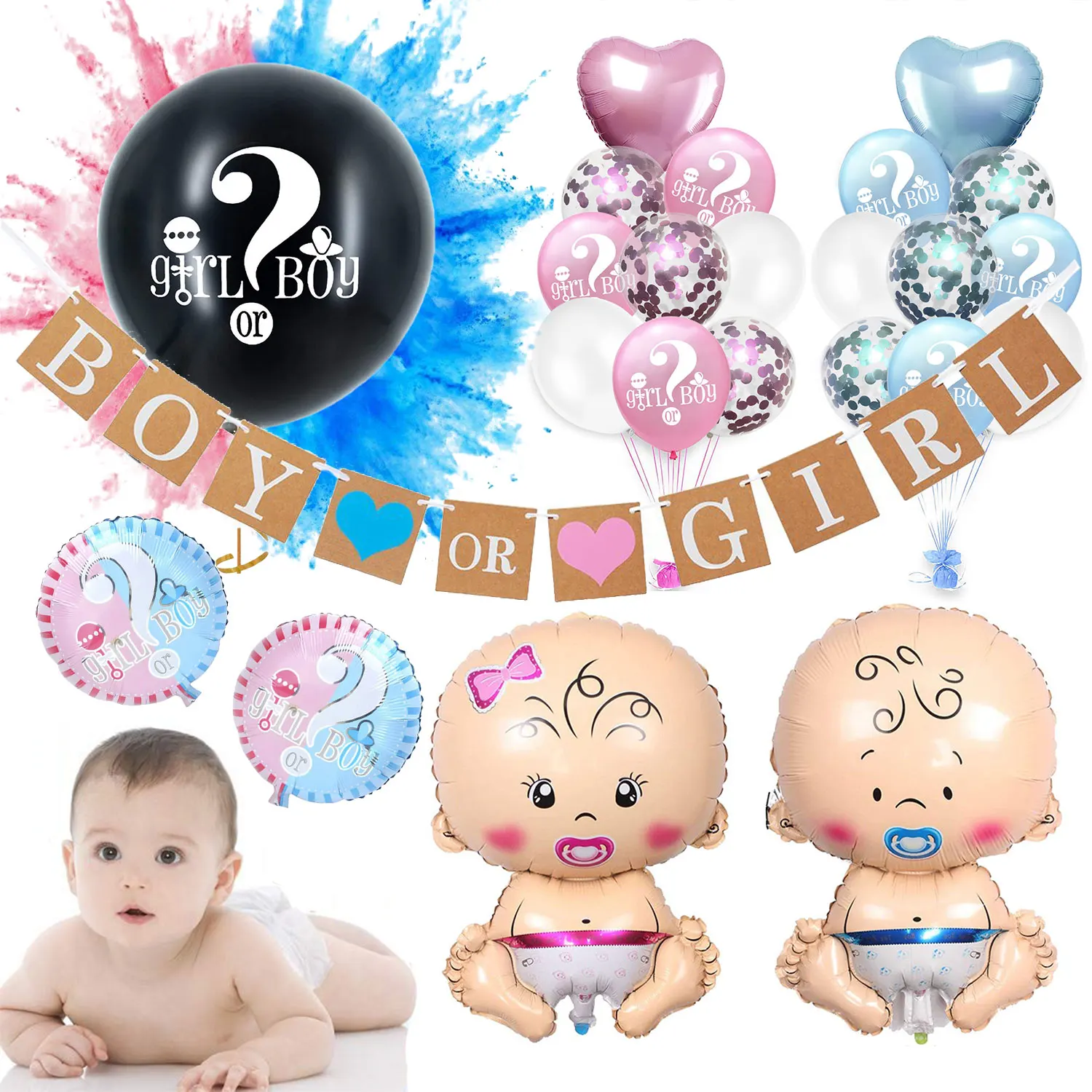 AMAWILL 12 шт./лот Oh Baby Shower украшения Пол раскрыть вечерние это Покупаете ли вы для