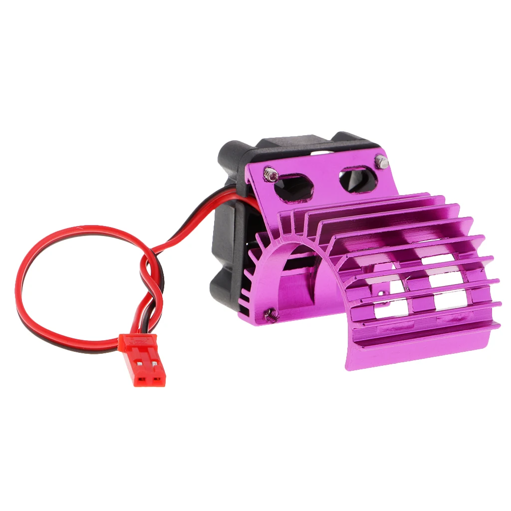 

24-28mm Brushless Motor Heat Sink With Cooling Fan For RC Model Car Purple