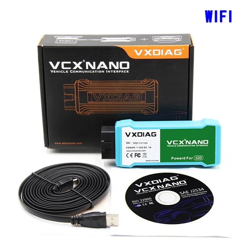 Автомобильный диагностический инструмент Vxdiag Vcx Nano для Land Rover 2 в 1 Wifi версия Sdd V155 |