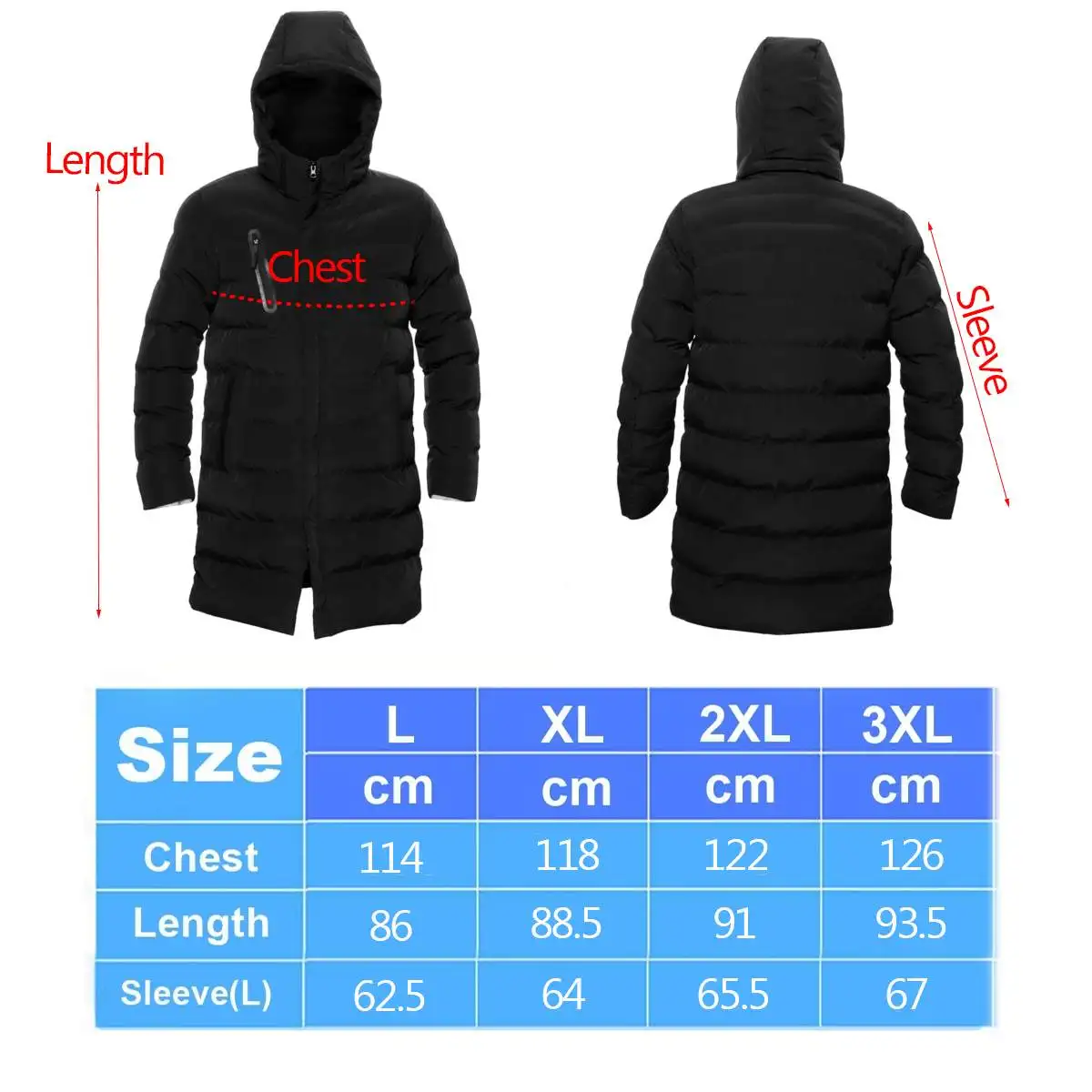 Умная термостатическая куртка с электрическим подогревом длинная ветрозащитная