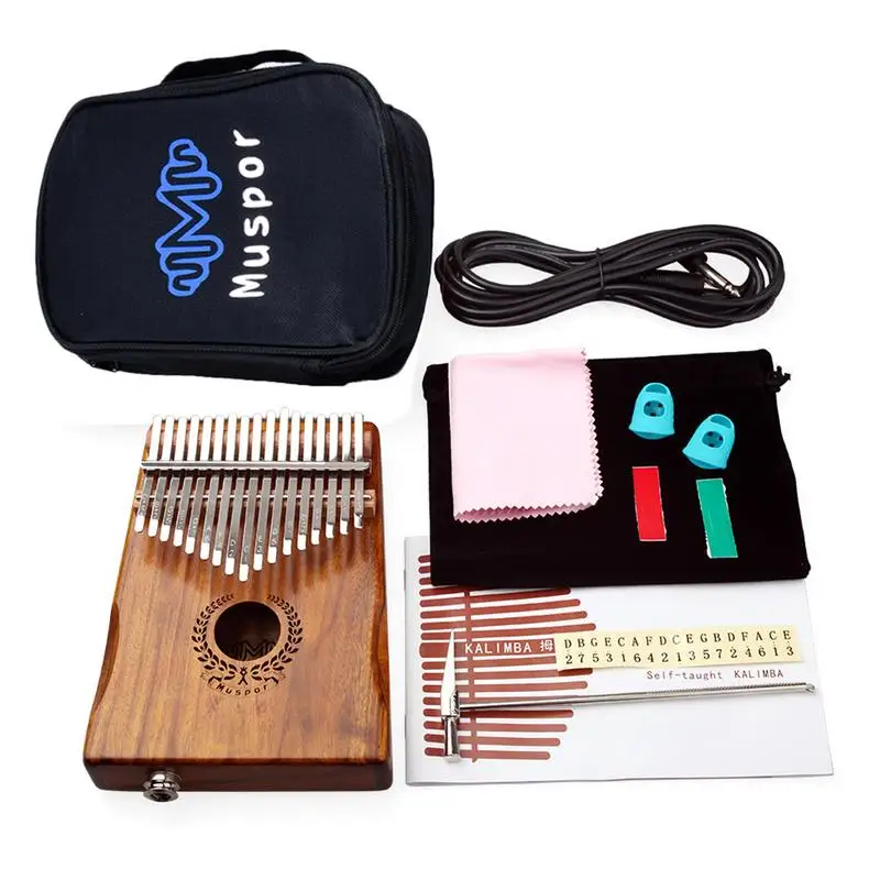 17 клавиш EQ Kalimba большой палец пианино качественный корпус из красного дерева