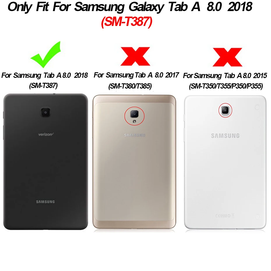Стильный чехол с рисунком для Samsung tab A 8 0 флип-чехол из искусственной кожи