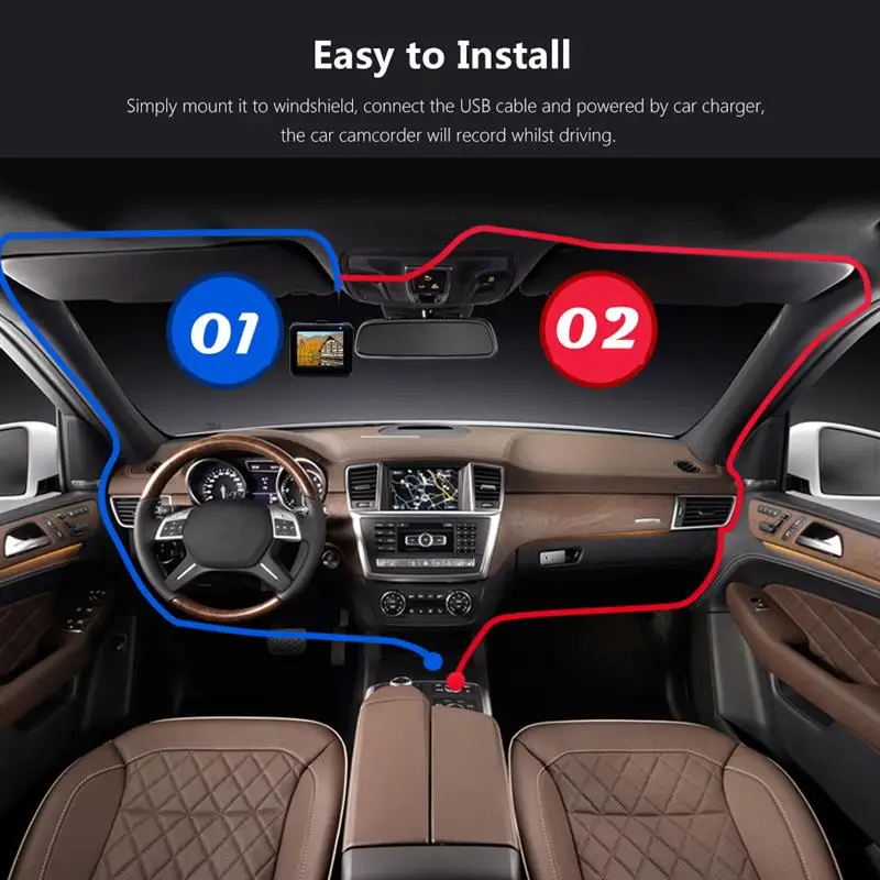Видеорегистратор Onever 1080P HD Автомобильный 32 ГБ для Audi Q5 | Автомобили и мотоциклы