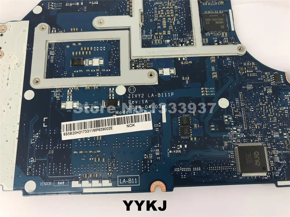Для Lenovo Y50-70 материнская плата для ноутбука с i5 CPU GTX960M 2GB ZIVY2 LA-B111P 100%