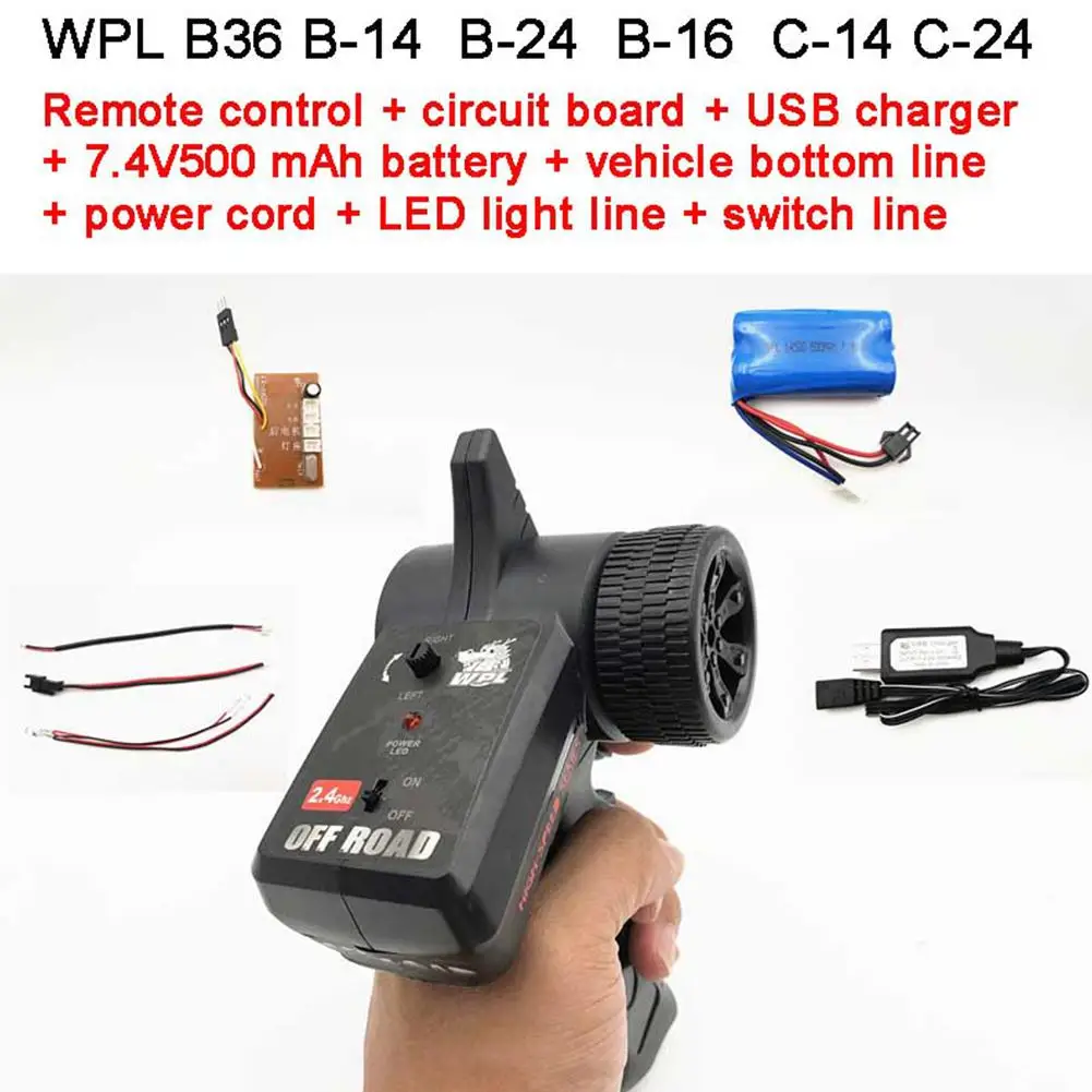 Передатчик WPL 2 4G с дистанционным управлением для C14 C24 B16 B36 комплект автомобильное