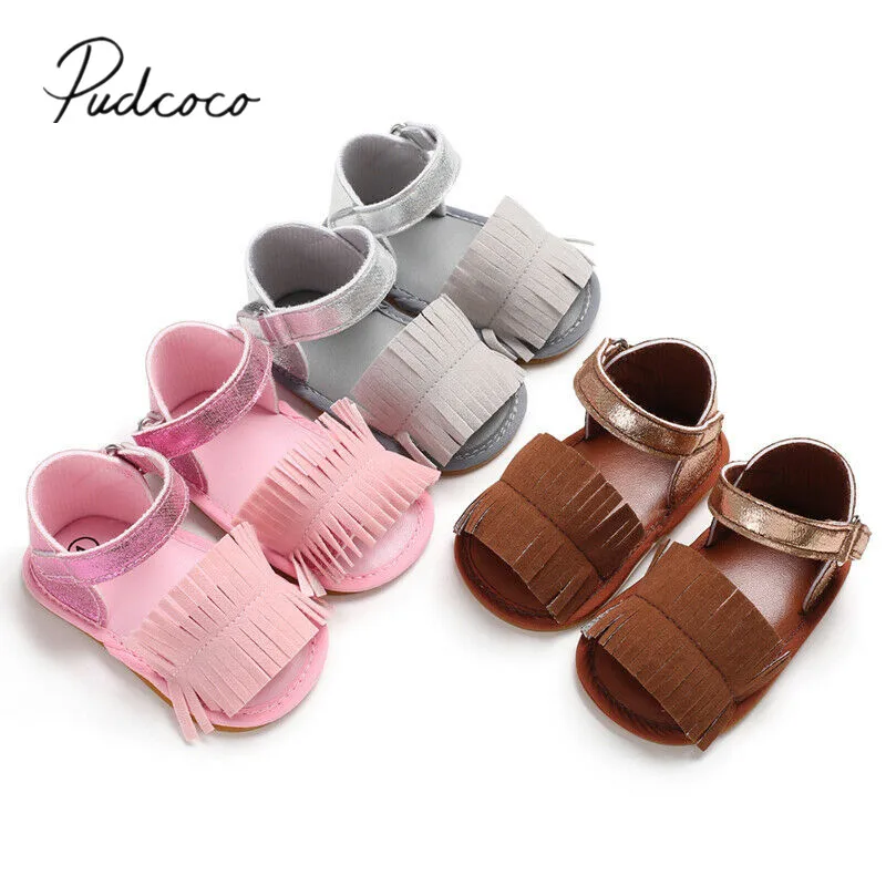 2018 детские летние сабо для новорожденных Летняя обувь с кисточками маленьких