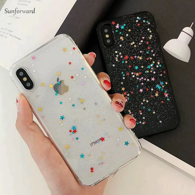 Роскошный блестящий ТПУ чехол для iPhone X XR XS MAX силиконовый 5 5S 5SE ультра тонкий