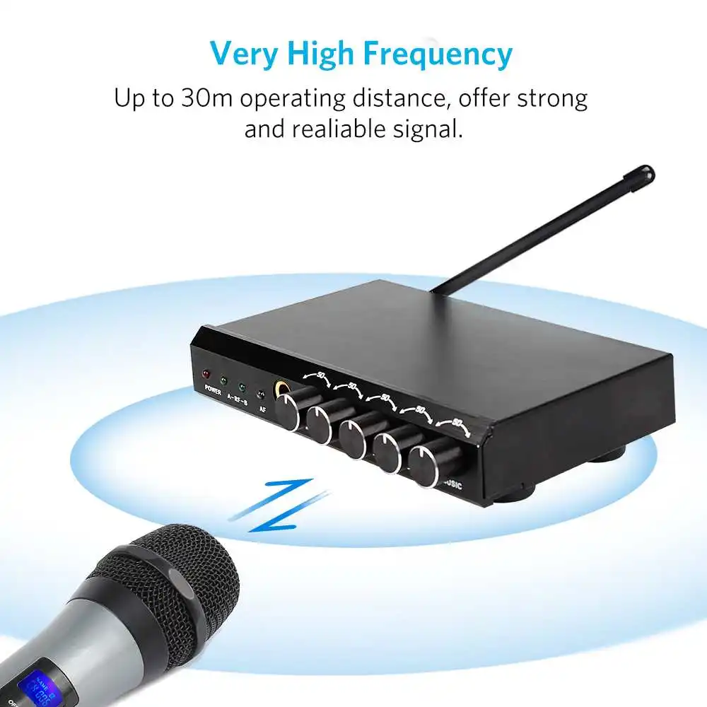 ARCHEER беспроводной bluetooth микрофон системы УКВ двойной Chanels ручной Micorphone s мини портативный пение караоке микшер