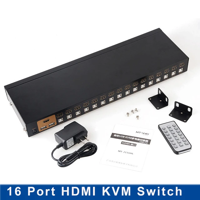 16 портов HD переключатель автоматический USB KVM клавиатуры мыши full 1080P ИК пульт