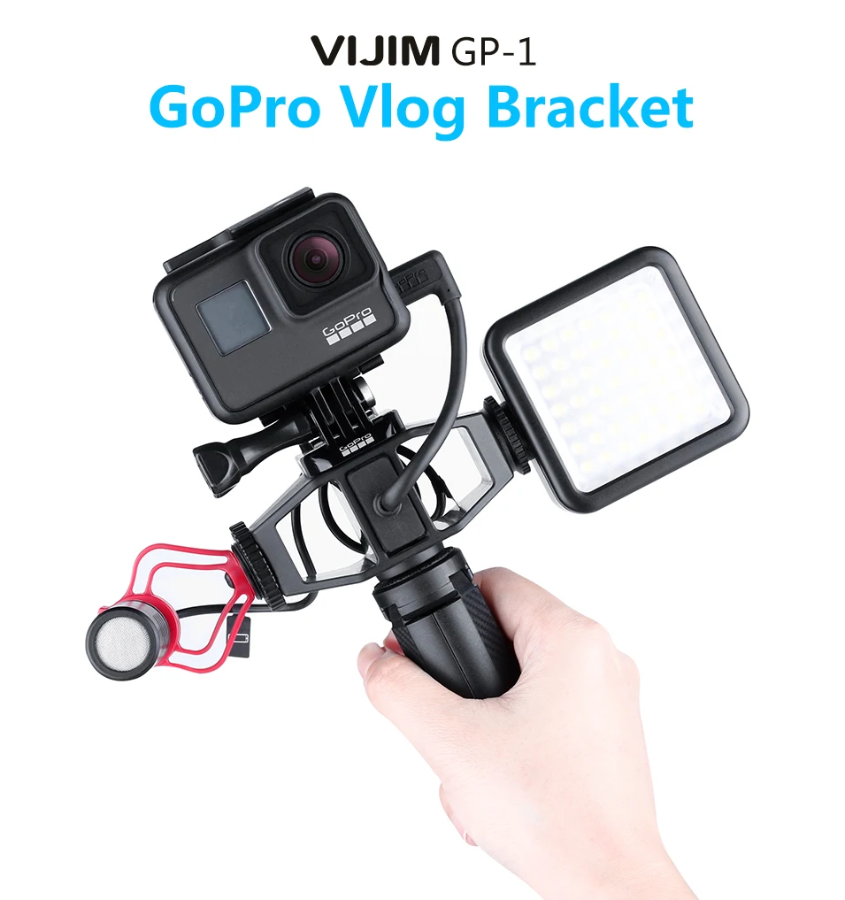 ULANZI GP 1 Gopro чехол Vlog штатив подставка 2 холодного башмака крепление для микрофона