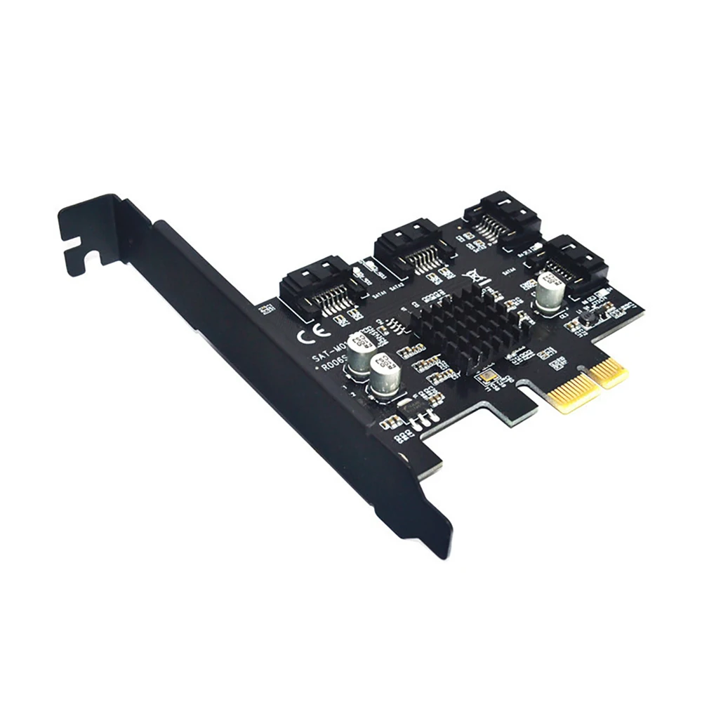PCI-E к SATA 3 0 карта расширения 4 порта 6G переходная адаптер IPFS жесткий диск Marvell 88SE9215