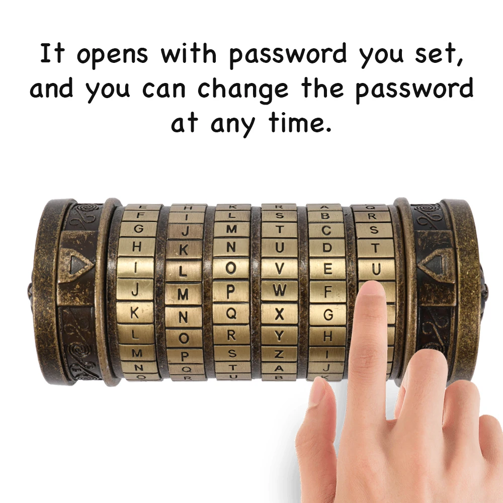 День рождения Валентина Подарочная коробка цилиндр Lockbox да Винчи код Алфавит