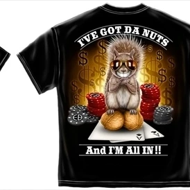 Erazor Bits VA302XL я получил Nutz и все в мужской футболке-черный Extra Large |