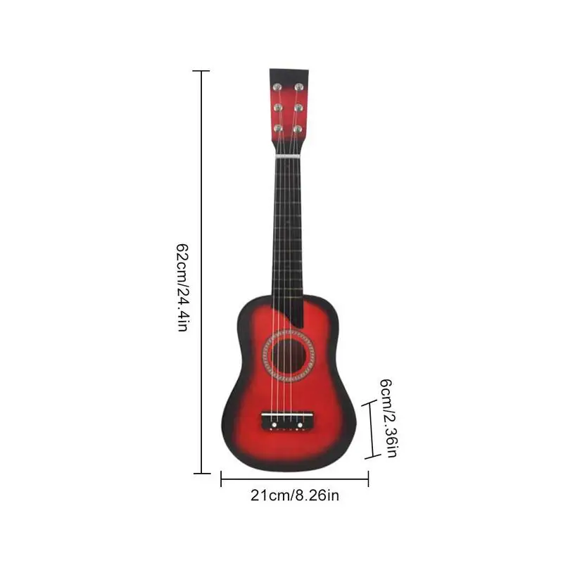 

2019 New 25-inch Ukulele Basswood Six-string Wooden Children's Toy Guitar Musical Instrument Guitar For Beginner High Quality