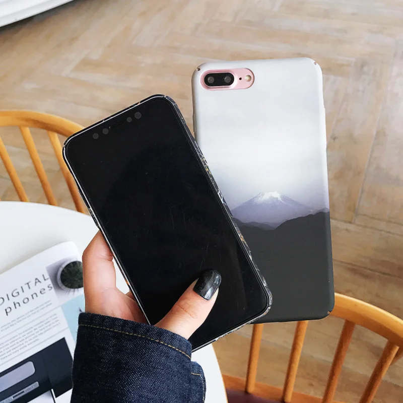 JONSNOW Marble Pattern Phone Case for iPhone 6 6S 7 8 Plus X XS Fashion Flower All-inclusive PC Hard Back Cover Capa Fundas |