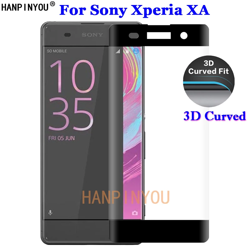 Для Sony Xperia XA F3111 F3113 F3115 / Dual F3112 5 0 &quot3D полное покрытие изогнутое закаленное стекло