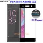 Закаленное стекло для Sony Xperia XA F3111 F3113 F3115  Dual F3112 5,0 дюйма, 3D полное покрытие, изогнутое, защитная пленка для экрана премиум класса 9H