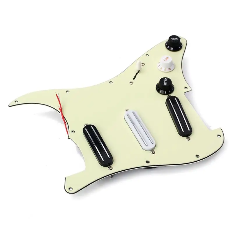 SSS Prewired загружено Pickguard и 3 Двойная подставка пикапы сборки набор с объем скорость