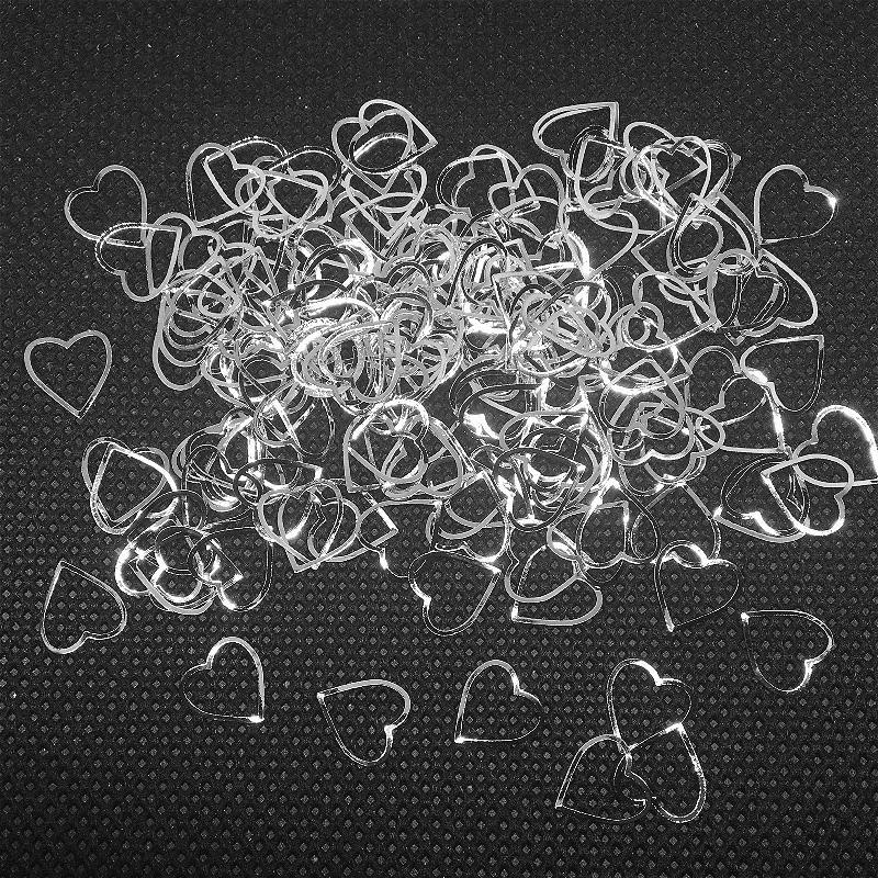 50 наклеек для дизайна ногтей с сердечками Rose Gold, милые трехмерные треугольные наклейки, гибридные японские металлические заклепки стимпанк, лунные украшения.