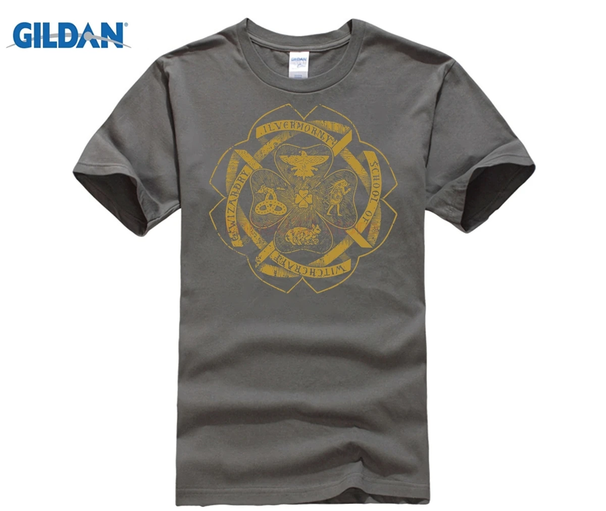 POTTER TEE Ilvermorny Crest T-Shirt Short Sleeves Cotton Fashion T Shirt Free Shipping HARRY | Мужская одежда
