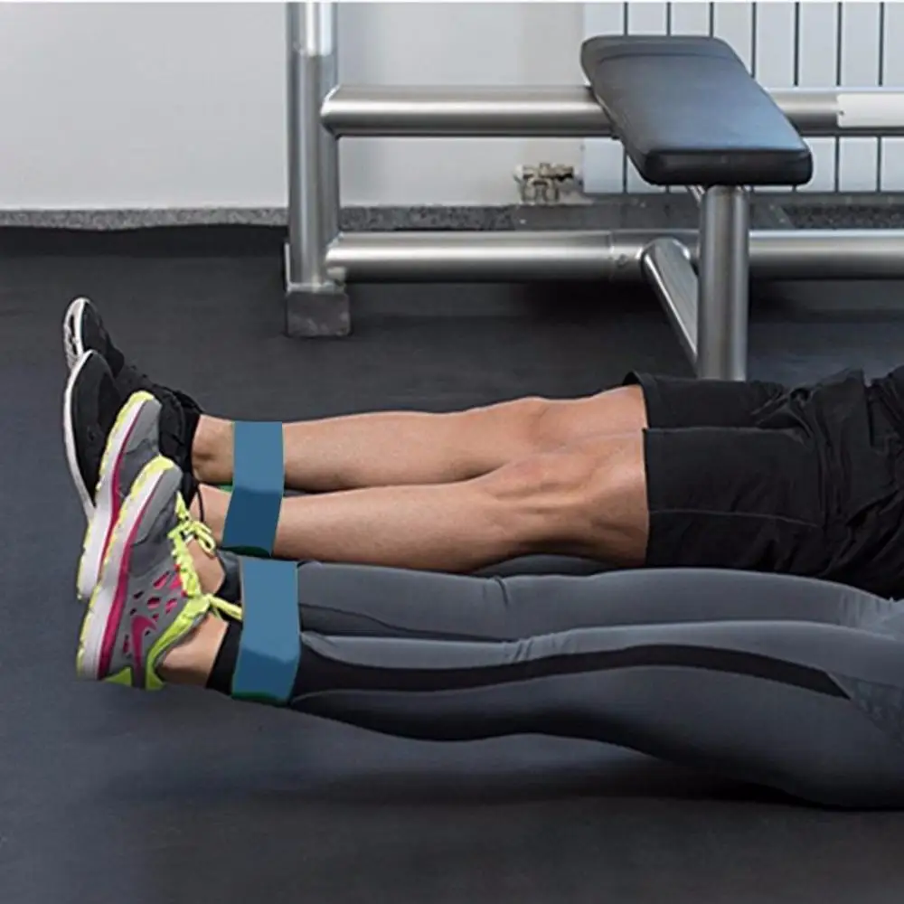 Gym Strength Training Yoga Elastic Ring Fitness Latex Blue Resistance Band | Спорт и развлечения