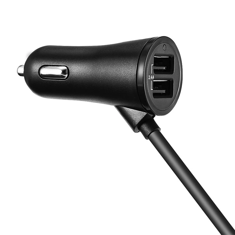 Quelima 4 Usb порта автомобильное зарядное устройство 2.4A с 4.9Ft удлинитель Кабель для