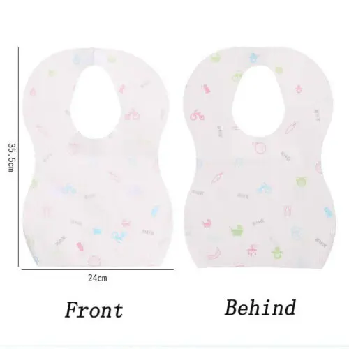 Fashion Convenient Fast Worry-Free Cartoon Printed 10 Disposable Baby Kid Bib | Детская одежда и обувь