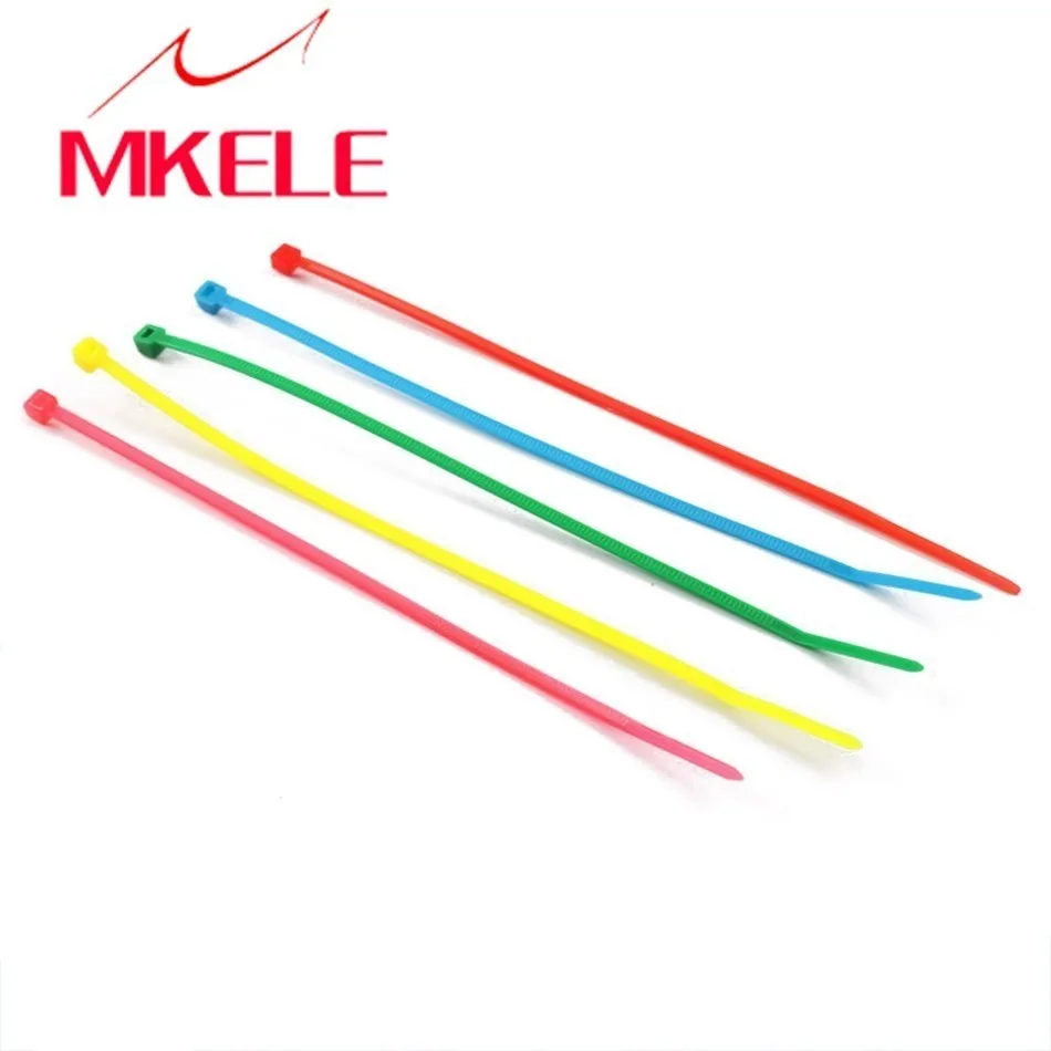 

New Arrivals 3*150mm Self-Locking Nylon Cable Plastic Ties Strapping Straps 100Pcs/Pack Colorful Zip Loop Wires Colours Pink