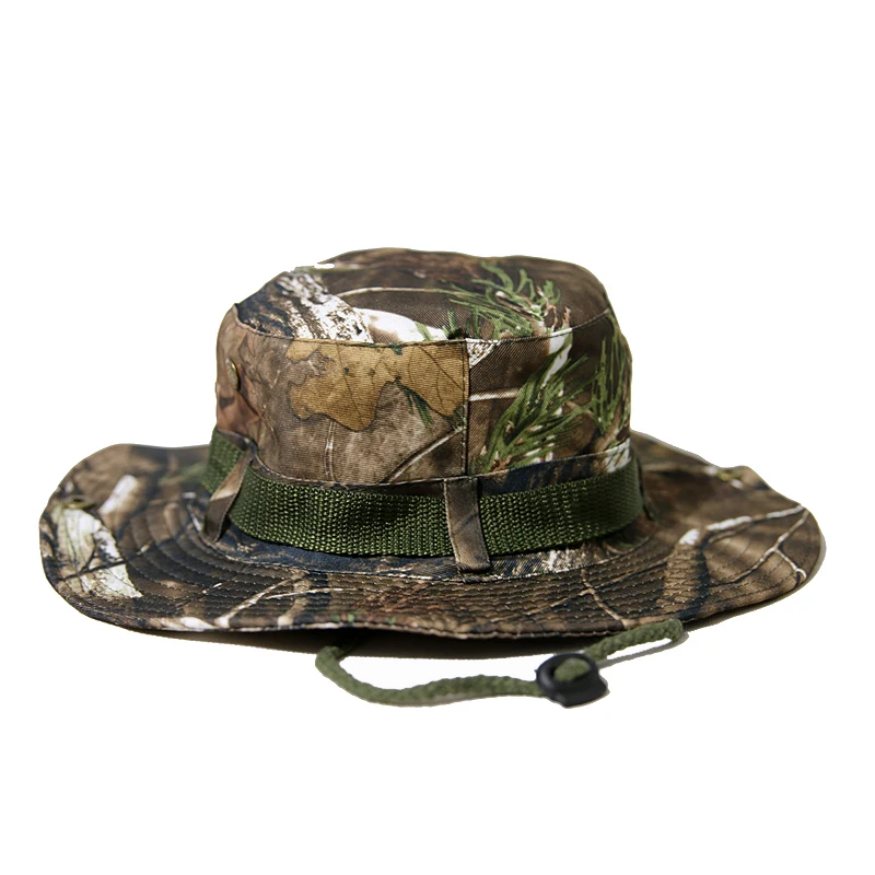 

Fisherman Bionics Camouflage Hunting Cap Round Edge Outdoor Sports Travel Camping Climbing Fishing Bird Watching Sunscreen Hat