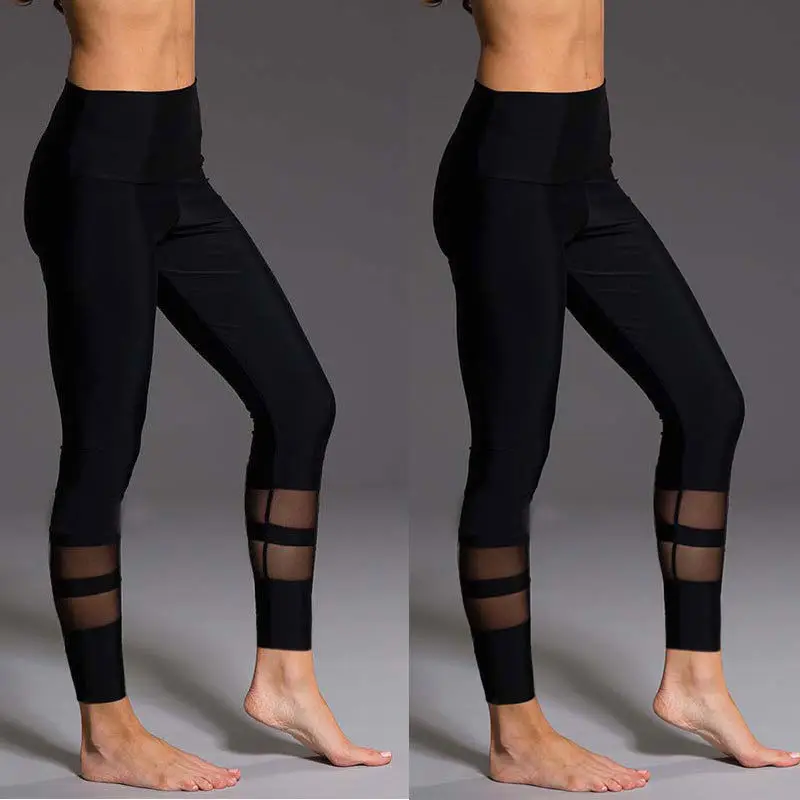 

2018 Lady Fitness Bodycon Chiffon Elastic Waist Leggings Stretch High Waist Pants Casual Flat Solid Pencil Pants Trousers