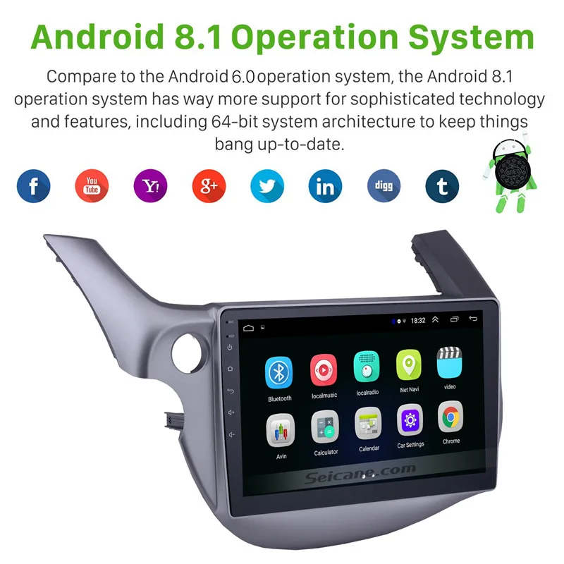 Seicane Android 8 1 HD 10 &quot2Din GPS автомобильный радио головное устройство стерео для Honda 2007
