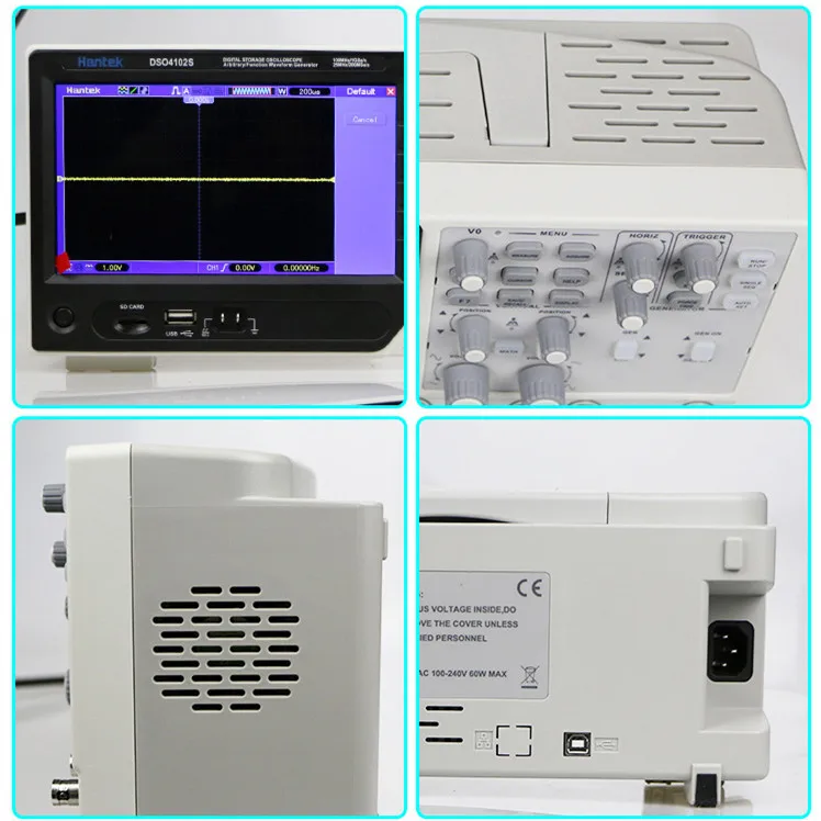 Hantek 2 in1 цифровой осциллограф DSO4072S DSO4102S DSO4202S 70 МГц 100 200 2CH 1GSa + Натяжной канат длиной