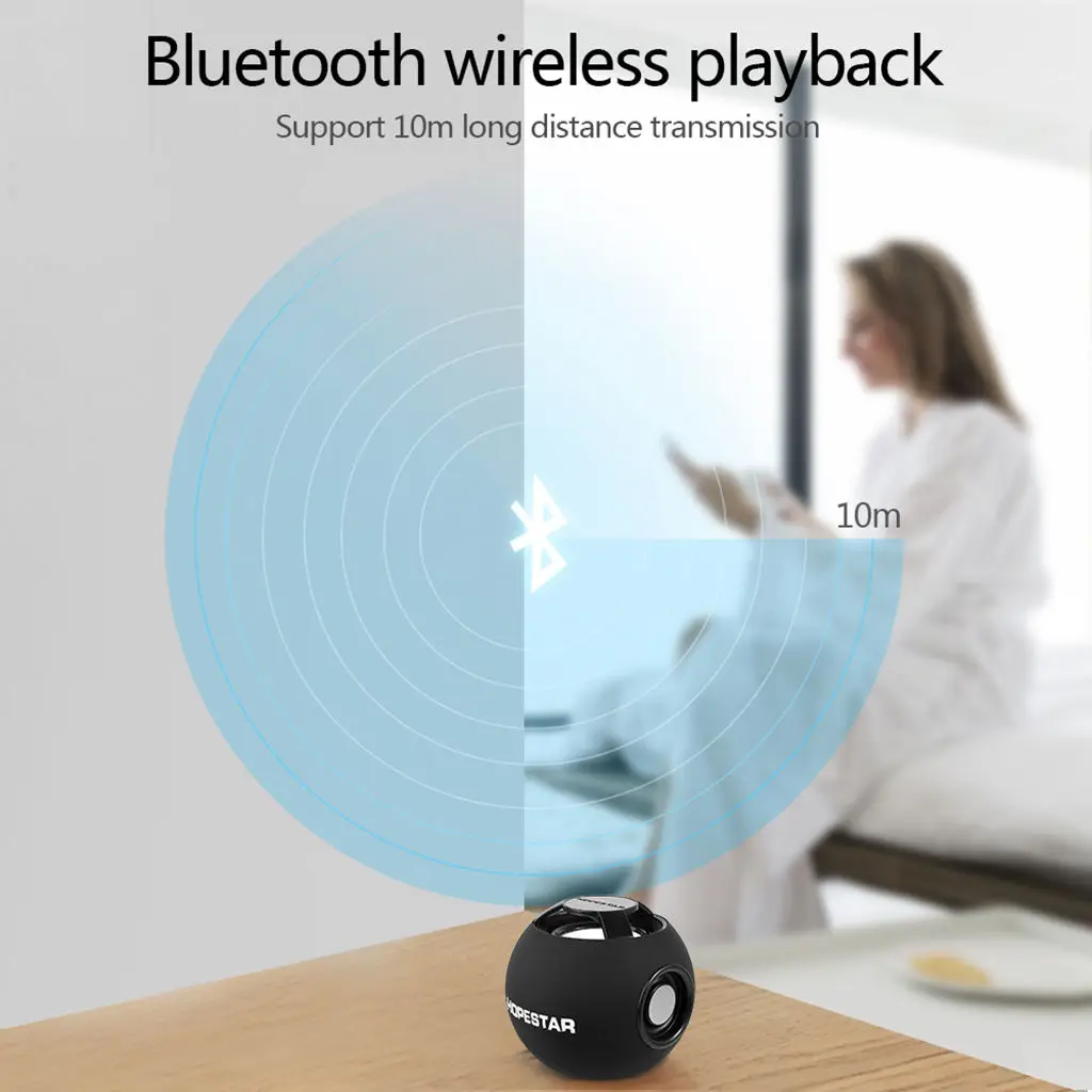 Hopestar H46 округлый дизайн Bluetooth динамик три Противоударная пленка беспроводной