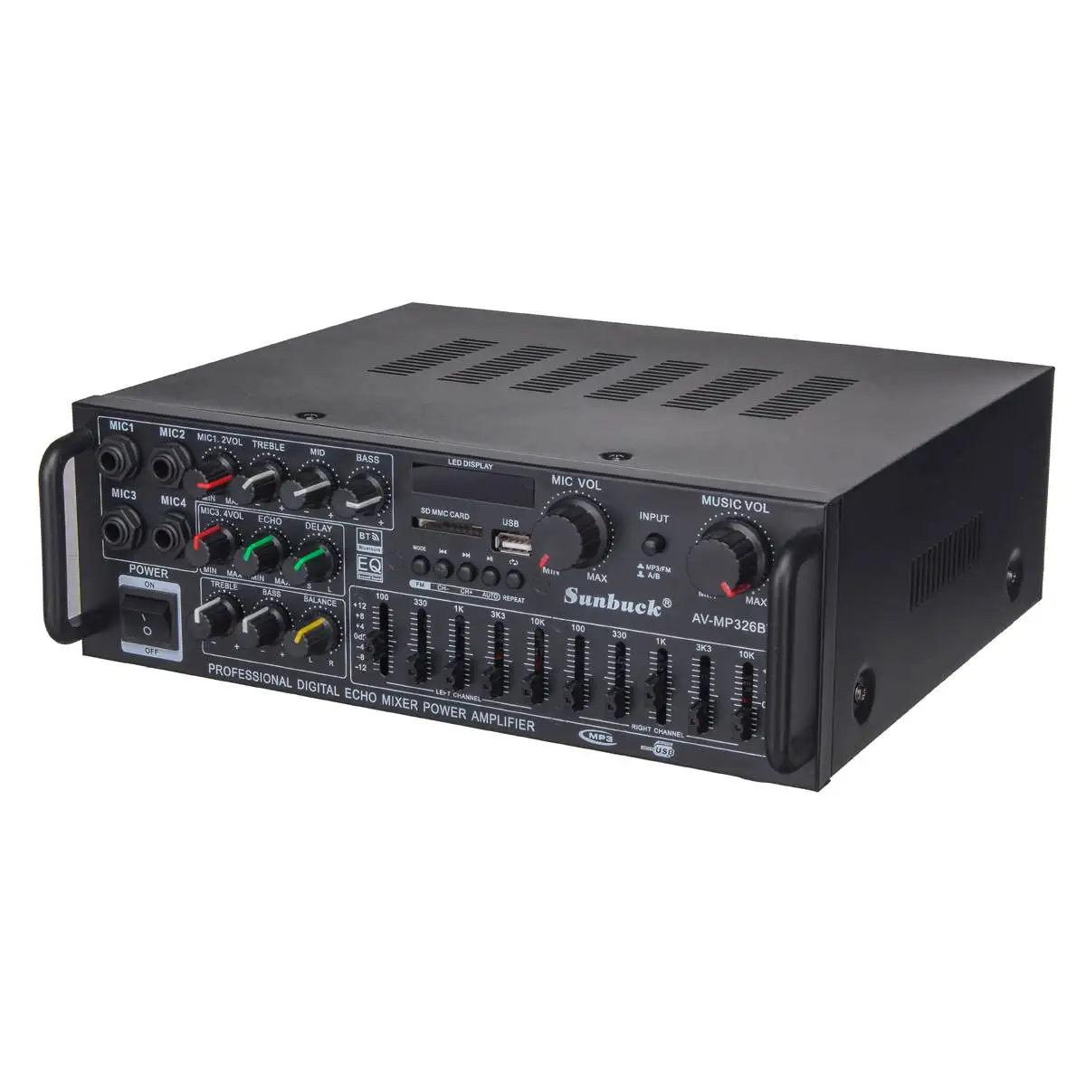 2000 Вт EQ bluetooth стерео усилитель 4 Ом 2CH USB 64 ГБ диск/SD карта Автомобильный домашний 220 В 110 в домашний кинотеатр усилители домашние