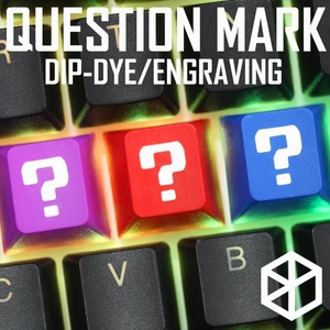 Новинка, Черри профиль, dip краска, скульптура pbt, колпачок для механической клавиатуры, лазерная гравировка, вопрос r1 1x фиолетовый красный синий