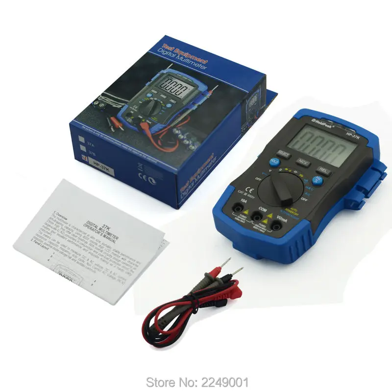 HoldPeak HP 37C Авто Диапазон True RMS цифровой мультиметр Температура измерение емкости и