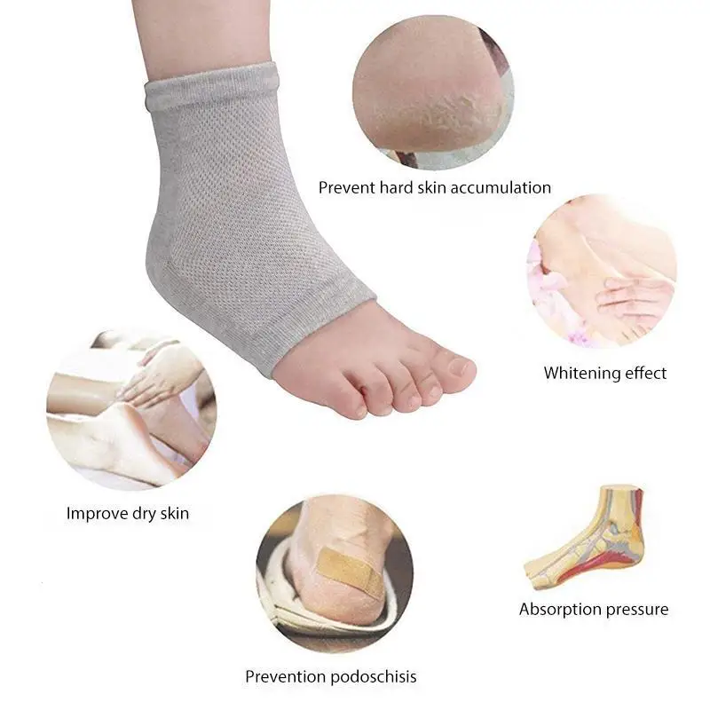 Chilblain Moisture cracked heel socks polyester cotton gel sock crack heels Foot Protection Care Sleeve Relieve pain cushion C3 | Красота и