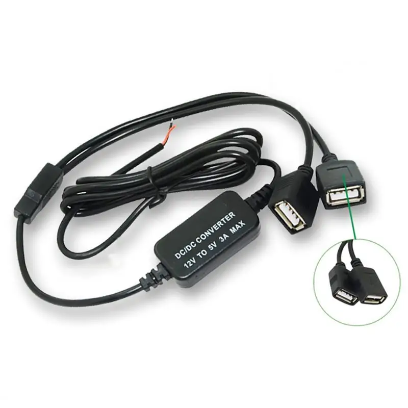 Двойной USB-конвертер AOZBZ от 12 В до 5 3 А 15 Вт понижающий модуль автомобильные