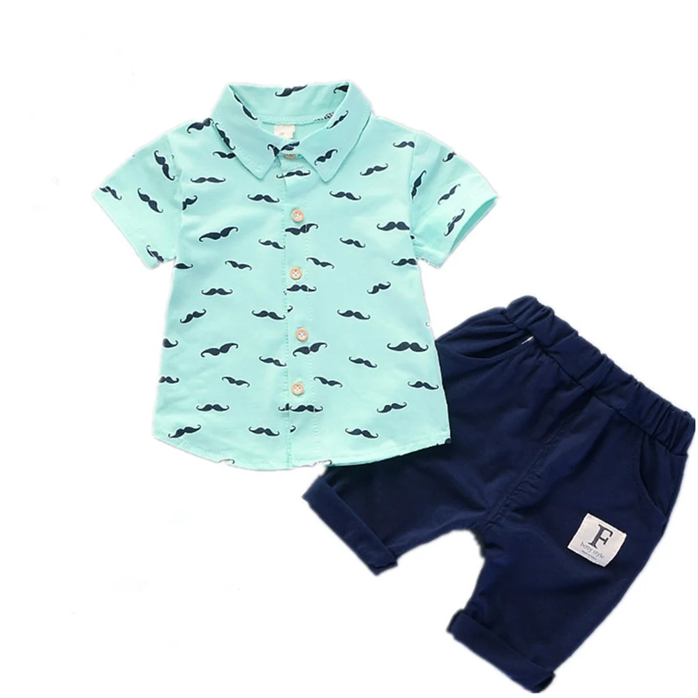 Комплекты одежды Новинка 2019 года милая детская футболка для мальчиков комплекты