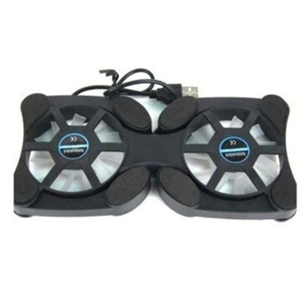 

New portable radiator folding cooling fan USB silent radiator with 2 fans for 7 to 15 inch universal notebook