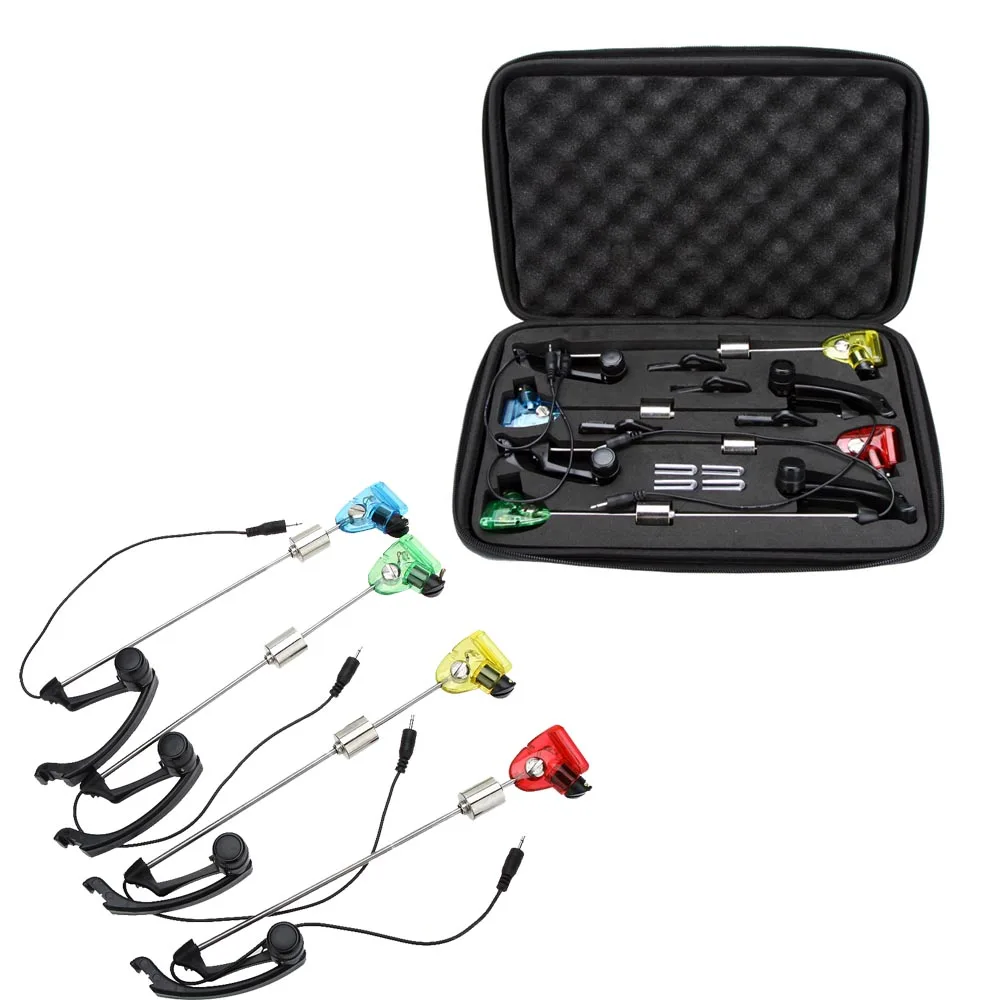 4 шт. цвета светодиодные ловли карпа свингер рыбалка укуса сигнализации набор из