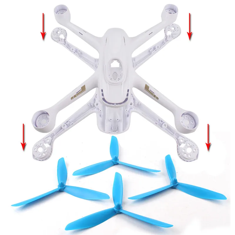 Крышка корпуса с 3-лопастной Пропеллер для Hubsan H501S Дрон Квадрокоптер