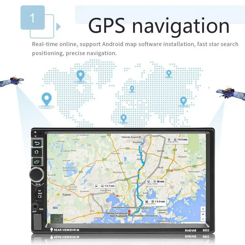 

2DIN Android 7Inch Quad Core 16G Memory Touch Screen Car Radio Stereo Bluetooth MP5 Player Universal GPS Navigator Multimedia